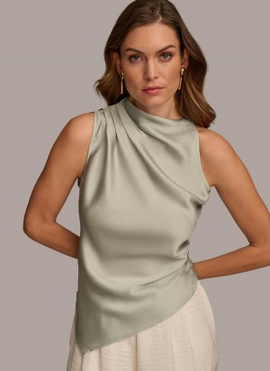 Donna Karan Ruched With Angled Hem Sweaters and Tops Sive | Srbija_DK46152